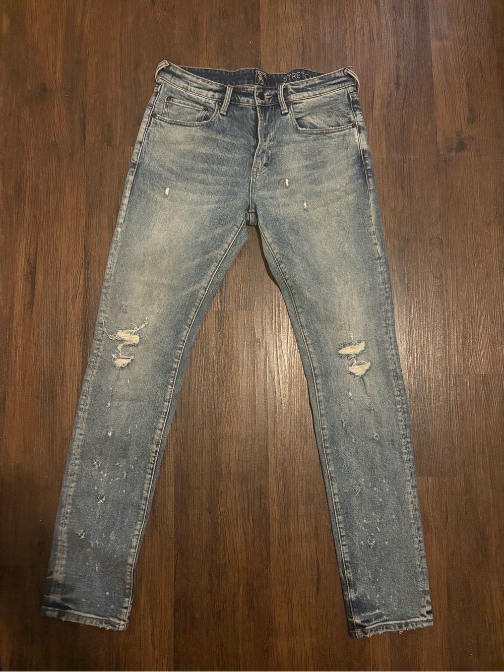 PRPS Light Wash Distressed Skinny Jeans